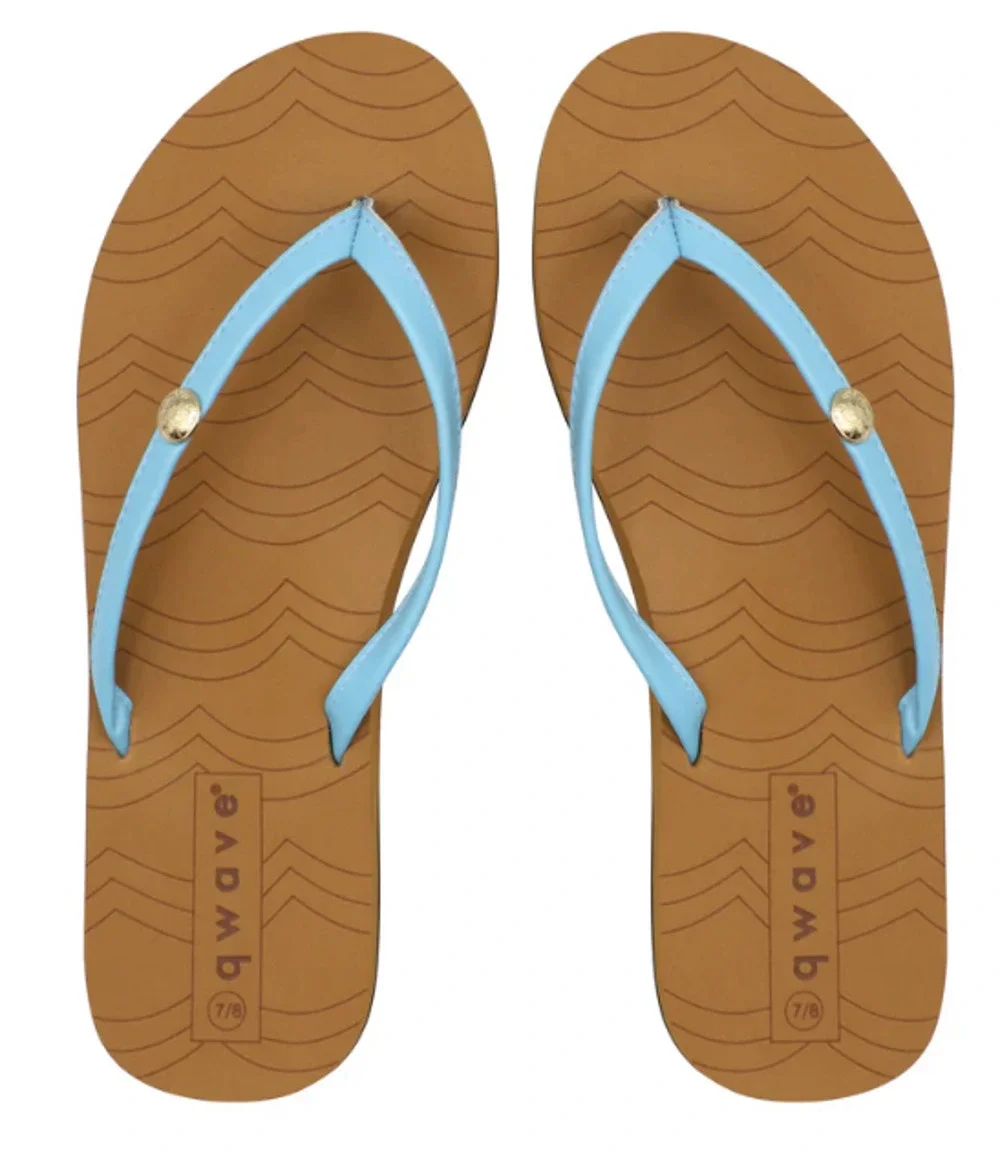 Qwave Ladies' Medallion Sandals, Blue, Size 8/9